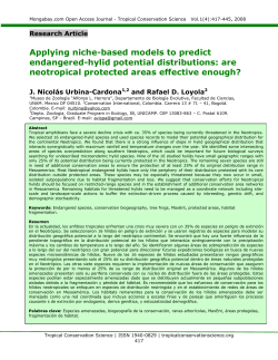 applying niche-based models to predict endangered