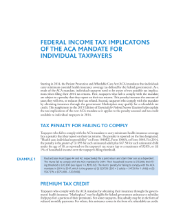 ACA Supplement for 2015