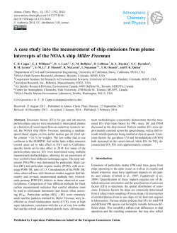 A case study into the measurement of ship emissions from plume
