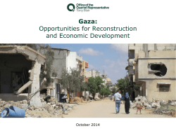 Gaza: Opportunities for Reconstruction and Economic