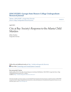 City at Bay: Society`s Response to the Atlanta Child Murders
