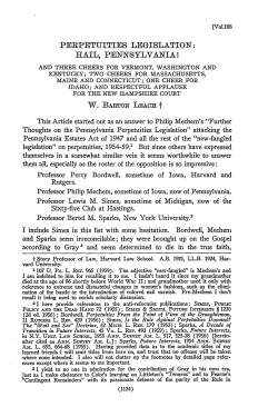 Perpetuities Legislation: Hail Pennsylvania