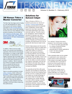 3M Names Tekra a Master Converter Solutions for Solvent Inkjet
