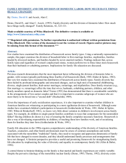 Family diversity and the division of domestic labor