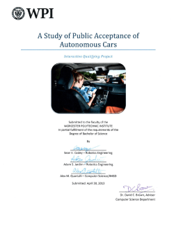 A Study of Public Acceptance of Autonomous Cars