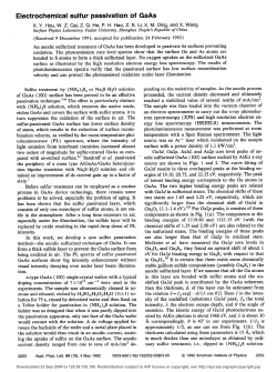 Electrochemical sulfur passivation of GaAs