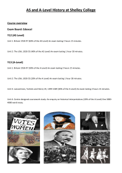 AS and A-Level History at Shelley College