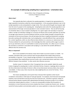 An example of addressing sampling bias in geosciences