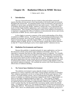 Chapter 10. Radiation Effects in MMIC Devices
