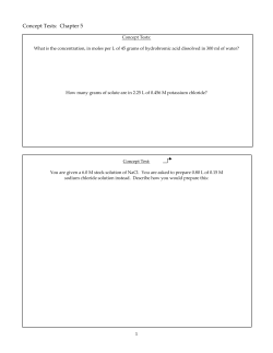 Concept Tests: Chapter 5