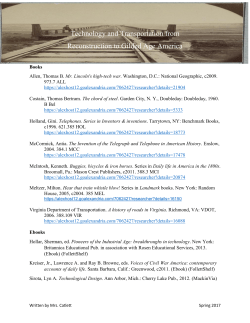 Technology and Transportation from Reconstruction to Gilded Age