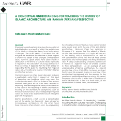 3.1.18 -R. Mokhtarshahi Sani -pp233-244.indd - ArchNet-IJAR