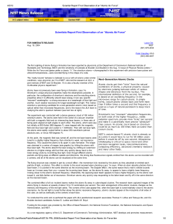 Scientists Report First Observation of an &ldquo;Atomic Air Force&rdquo;