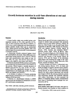 Growth Hormone Secretion in Acid-Base