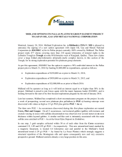 MIDLAND OPTIONS ITS PALLAS PLATINUM GROUP ELEMENT