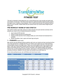 fitness test - Scott A. Johnson Author