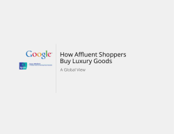 How Affluent Shoppers Buy Luxury Goods