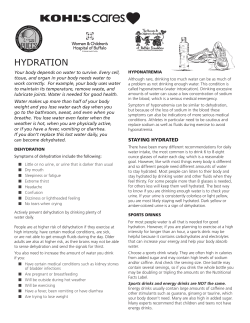 HYDRATION information