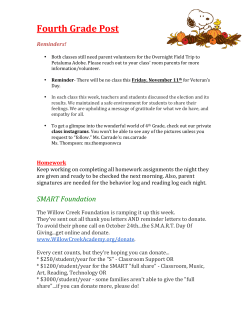 Fourth Grade Post - Willow Creek Academy