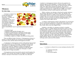 Mixtures - TeacherWeb