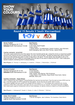 Game Wrap V South Warrnambool