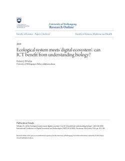 Ecological system meets `digital ecosystem`: can
