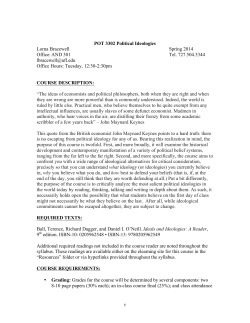 POT 3302 Political Ideologies Syllabus - People