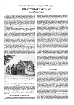 THE COTSWOLD YEOMAN by Anthea Jones
