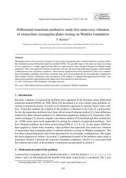 Differential transform method to study free transverse vibration of
