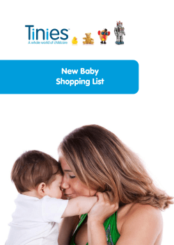 New Baby Shopping List