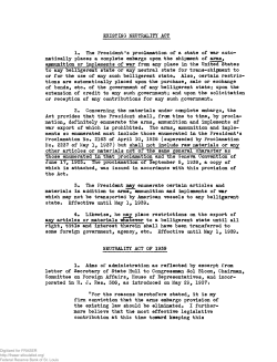 Existing Neutrality Act and Neutrality Act of 1939