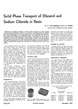 Solid Phase Transport of Glycerol and Sodium Chloride