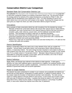 Conservation District Law Comparison