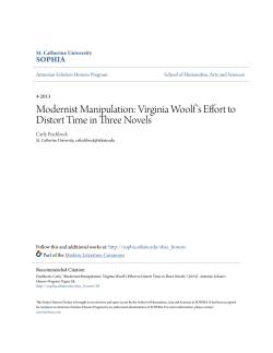 Modernist Manipulation: Virginia Woolf`s Effort to Distort