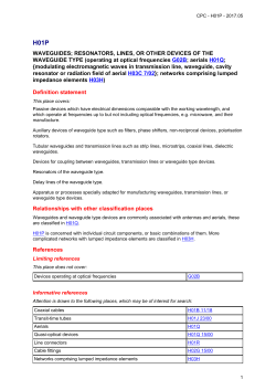 CPC Definition - H01P - Cooperative Patent Classification