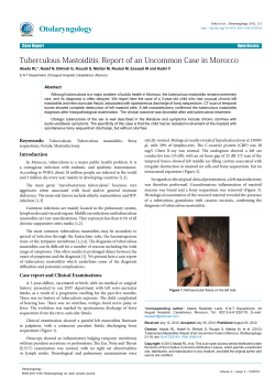 Tuberculous Mastoiditis: Report of an Uncommon Case in Morocco