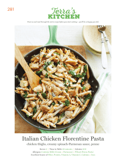 Italian Chicken Florentine Pasta
