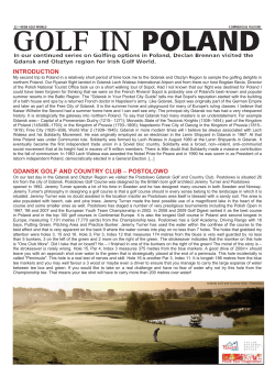 introduction gdansk golf and country club – postolowo