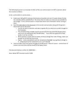 The following document is an example of what an MLS can