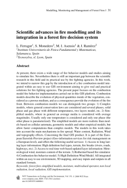 Scientific advances in fire modelling and its integration