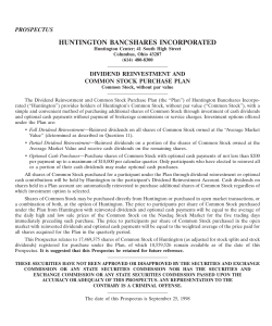 Huntington Bancshares -Drip-