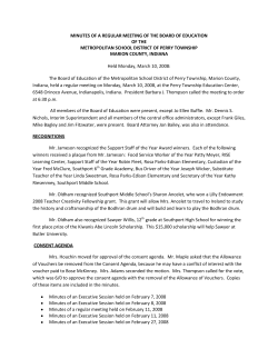 minutes of a regular meeting of the board of education of the