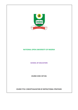 EDT933 - National Open University of Nigeria