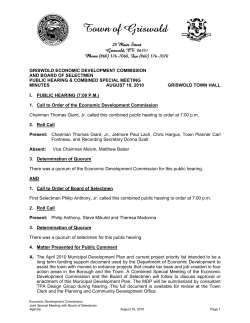griswold economic development commission