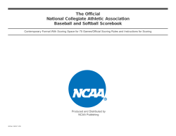 The Official NCAA Baseball and Softball Scorebook