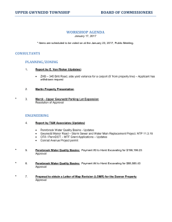 upper gwynedd township board of commissioners workshop agenda