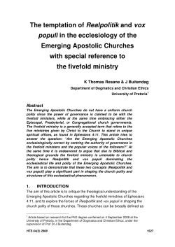 The temptation of Realpolitik and vox populi in the