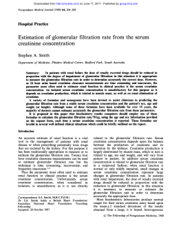 creatinine concentration - Postgraduate Medical Journal