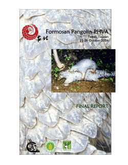 Pangolin PHVA Final Report  - Conservation Breeding Specialist