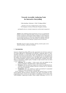 Towards Accessible Authoring Tools for Interactive Storytelling